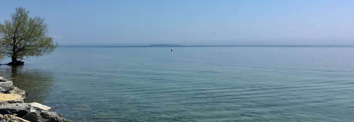 Prince Edward County to the southwest from the point